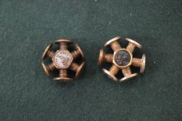 A pair of wheel seals.