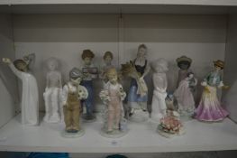 Group of Lladro and Nao figures etc.