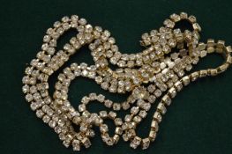 A diamante long necklace.