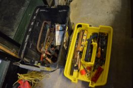 A large Stanley work box and contents.