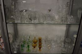 A quantity of glassware.