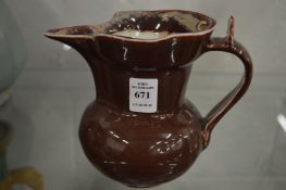 A sang de boeuf ewer.