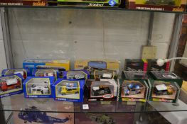 A quantity of Corgi die-cast mini's, boxed together with two buses.