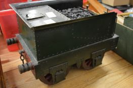 A large scale railway coal tender.