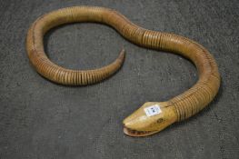 A good articulated wooden snake.