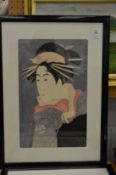 Two Japanese woodblock prints of actors.