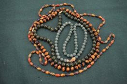 Tigers eye bead necklace and others.