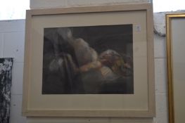 Marion Archer, a pair of reclining female nudes, pastels.