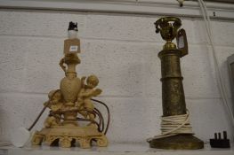 Two decorative table lamps.