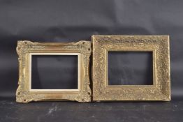 TWO GILT PICTURE FRAMES. Rebate size 7.25ins x 9.5ins & 7ins x 9.5ins