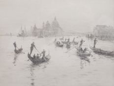 WILLIAM LIONEL WYLLIE (1851-1931) View of Venice, drypoint etching, signed in pencil, 6.5