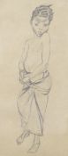 EAST AFRICAN SCHOOL (EARLY 20TH CENTURY) Study of a young girl, pencil drawing, Uganda Bookshop