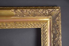 A GILTWOOD PICTURE FRAME Rebate size 36ins x 28ins.