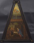 LATE 18TH - EARLY 19TH CENTURY DUTCH SCHOOL nativity scene with the almighty in the heavens blessing