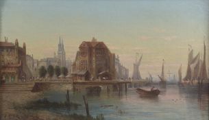 KARL KAUFMANN (AUSTRIAN 1843-1901) SIGNED F.HERINK European cityscape, possibly Cologne from the