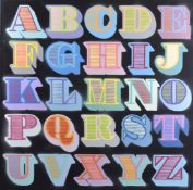 BEN EINE (b. 1970) BRITISH. A - Z NOW. Acrylic on canvas. Signed and inscribed verso: x FOR THE