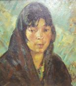 NIKOLAV FESHIN / NICOLAI FECHIN (AMERICAN 1881-1955) 'Tiger Girl - Taos, New Mexico, October