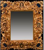 AN OUTSTANDING EARLY 19TH CENTURY CARVED GILTWOOD FRAME, rebate size 28