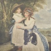 AFTER JOSHUA REYNOLDS RA (BRITISH 1723-1792) portrait of Margaret Somers-Cocks and her niece, colour