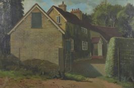 LIONEL ELLIS (1903-1988) Stable Yard, oil on canvas, signed, 20