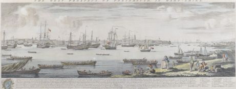 SAMUEL AND NATHANIEL BUCK ( BRITISH 18TH CENTURY) 'The West Prospect of Portsmouth in Hampshire',