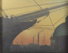 CORNELIUS McCARTHY (1935-2009) The Cutty Sark at Greenwich at twilight, oil on canvas, signed, and