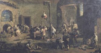 AFTER ALESSANDRO MAGNASCO (Genoa 1667 - 1749) Medieval torture chamber scene, and another of a