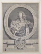 PETER DREVET (1663-1738) AFTER HYACINTH RIGAUD Portrait of Ludovicus XV, copper engraving in
