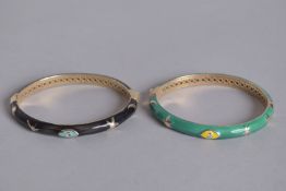 TWO ENAMEL BANGLES