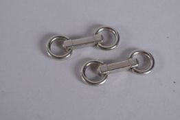 A PAIR OF CARTIER .925 SILVER CUFFLINKS