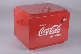 A COCA COLA RED COOL BOX. 17ins x 12ins x 14ins.