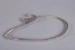 VALENTINO A SNAKE NECKLACE, signed.