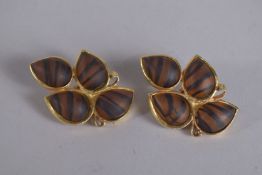 FARAH LISTER A PAIR OF VINTAGE EAR CLIPS, signed.