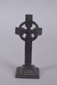 AN IRISH BOG OAK CRUCIFIX. 7.5ins high.