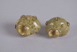 MAZ A PAIR OF 14CT GOLD SHELL EAR CLIPS