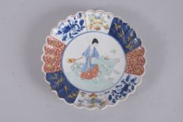A WORCESTER JAPAN PATTERN DISH. 6.75ins.