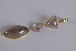 FRANCESCA ROMANA A LARGE AMETHYST PENDANT, signed.