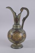 A EUROPEAN / ISLAMIC MARKET CERAMIC EWER BY THEODORE, with incised and gilded decorative designs,