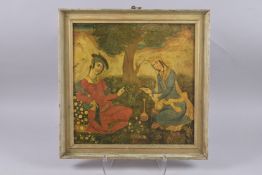 A RARE 1960S SWISS LIMITED EDITION SAFAVID STYLE FRAMED PRINT, 53cm square overall.