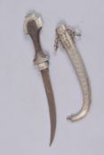 A MOROCCAN ISLAMIC KINJAL DAGGER, 44cm long.