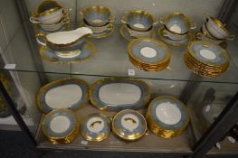 A comprehensive Aynsley twelve place dinner service, pattern no:8357 (lacking on vegetable dish