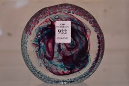 A Jane Charles art glass sculpture.