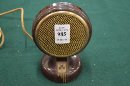 An early Bakelite microphone.