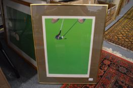 Three prints relating to golf and tennis.