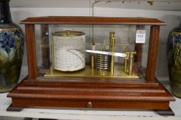 A modern mahogany cased barograph.