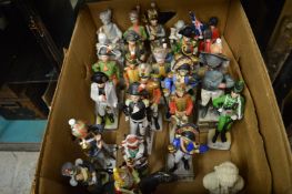 Quantity porcelain military and other figures.