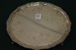 A silver salver, approx 20 ounces.