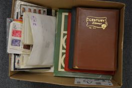 A quantity of stamps in albums and on sheets.