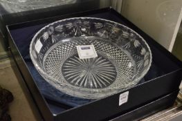 A Stuart crystal cut glass circular bowl, boxed.