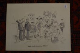 Bill Tidy, Cells, Wardroom Cells, original signed cartoons.